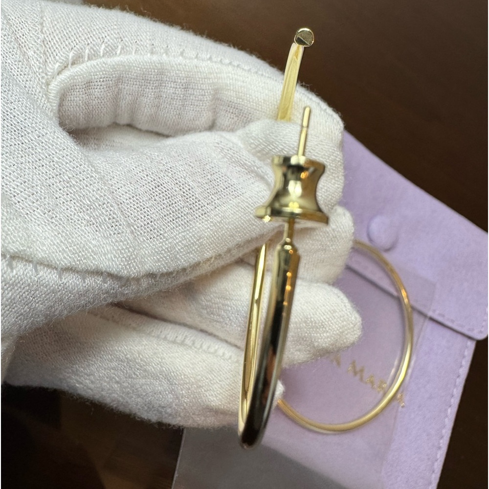 Melinda Maria Gold Hoop Earrings - Picture 3 of 6